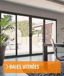 baies vitrées en aluminium noire